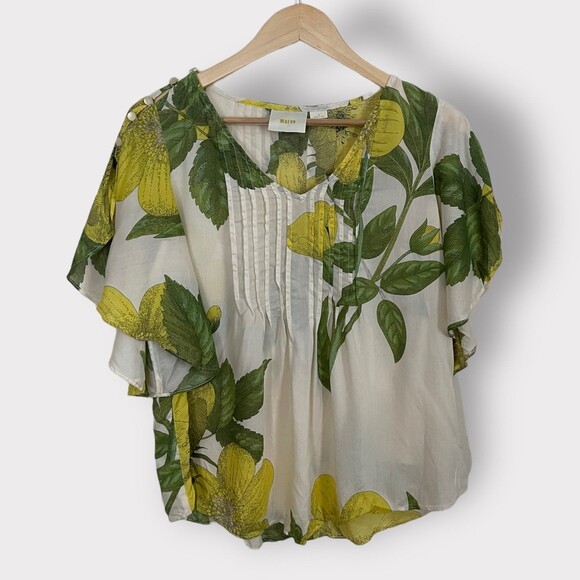Anthropologie’s Maeve Maya Flutter Blouse Size 2 - Picture 4 of 12